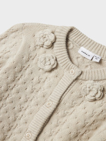 NAME IT Strik Cardigan Oanna Peyote Melange